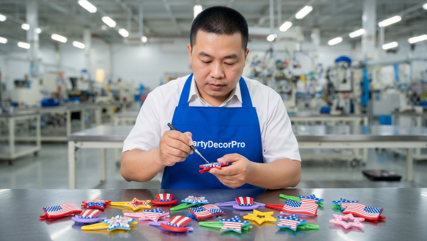 4th of july hair clips Manufacturing Process 