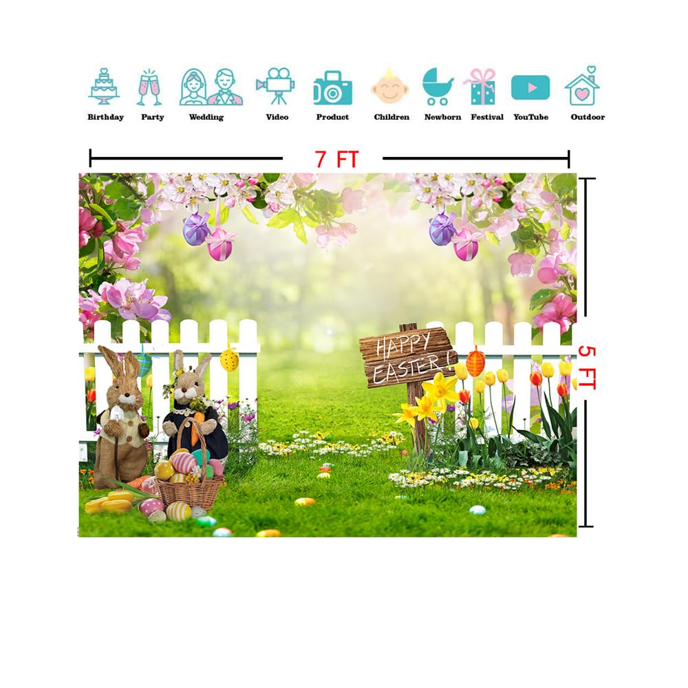 Custom Photo Backdrop Supplier - Easter Spring Garden Photography Vinyl Backdrop - Image 5
