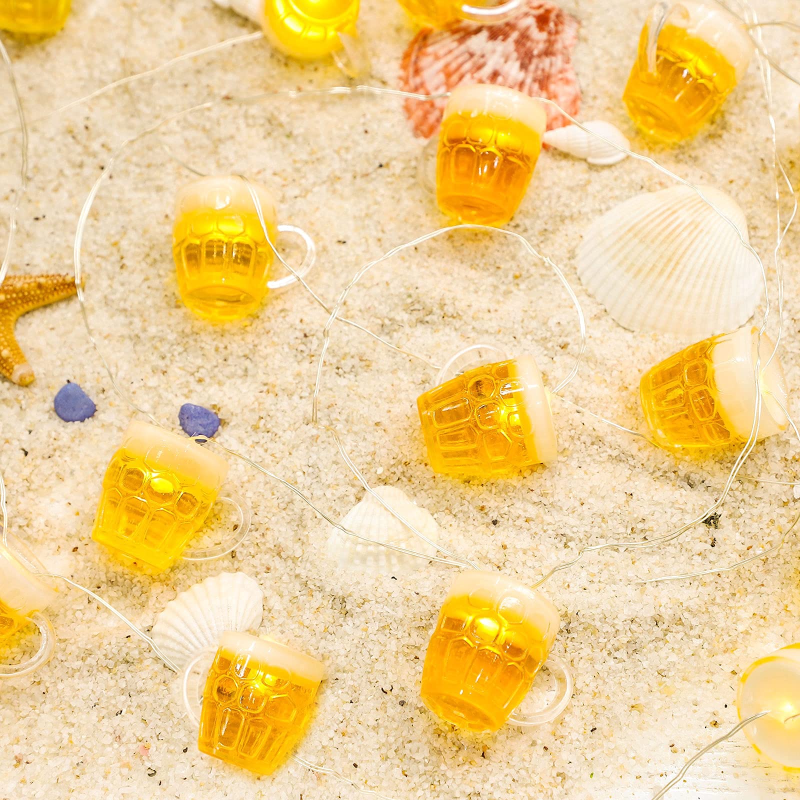 String Lights Factory - Father's Day Beer Mug LED String Lights with Remote - Image 2