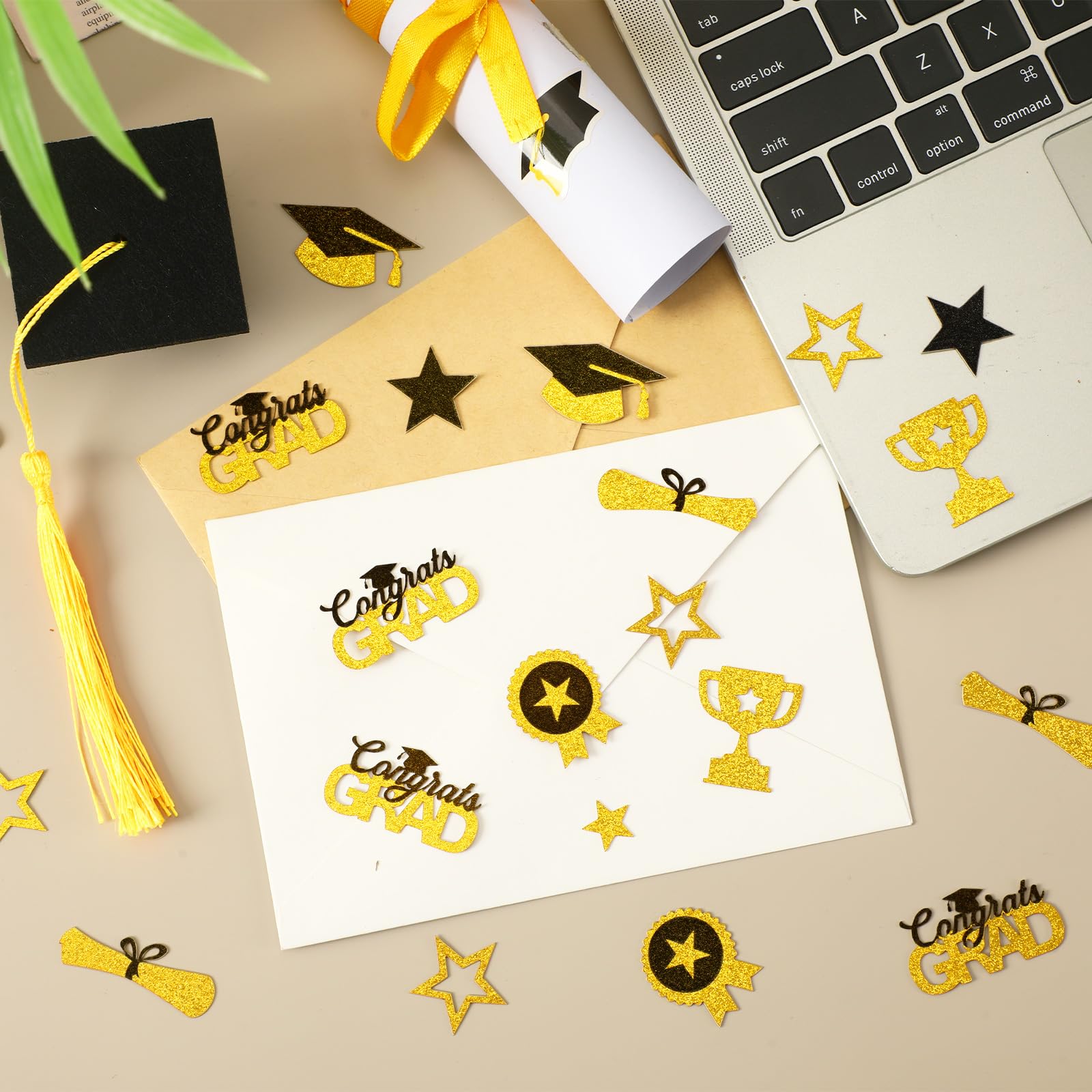Black And Gold Confetti