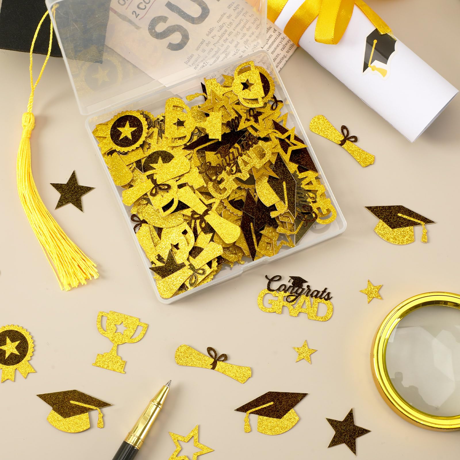 Black And Gold Confetti