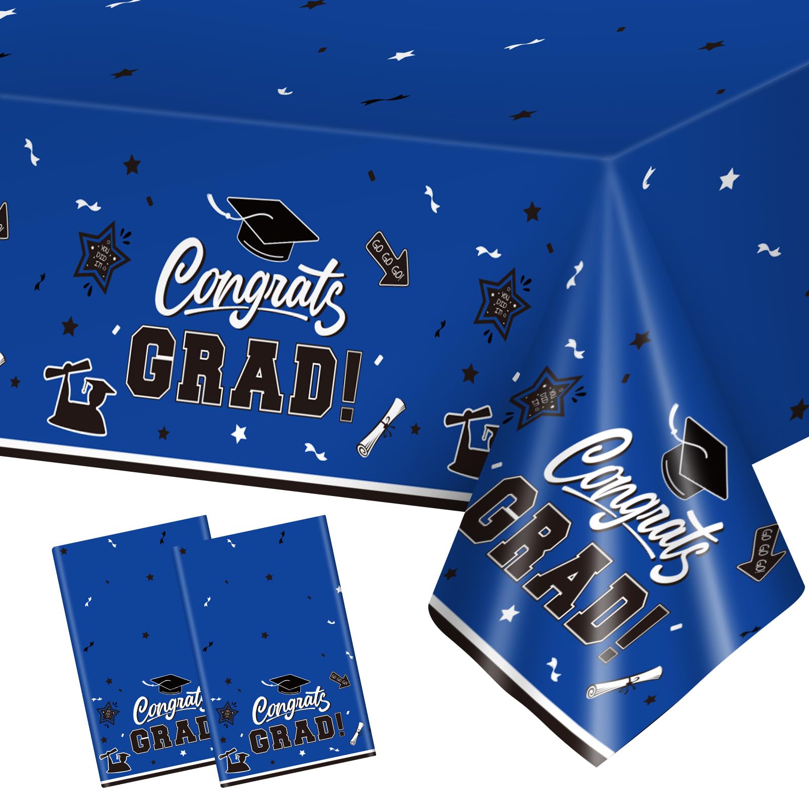Wholesale Graduation Tablecloths Factory Disposable Plastic Covers for Class of 2026 Celebrations