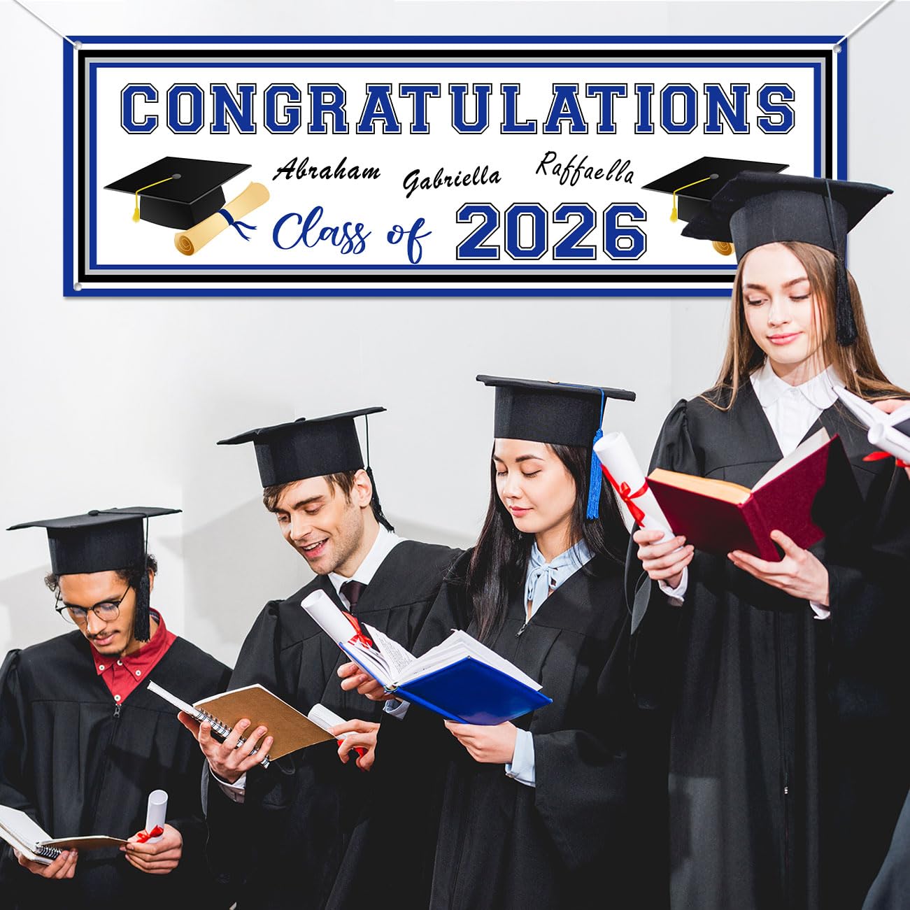 OEM Custom Graduation Yard Sign Banner with Marker Pen for Class of 2026 Celebrations - Image 4
