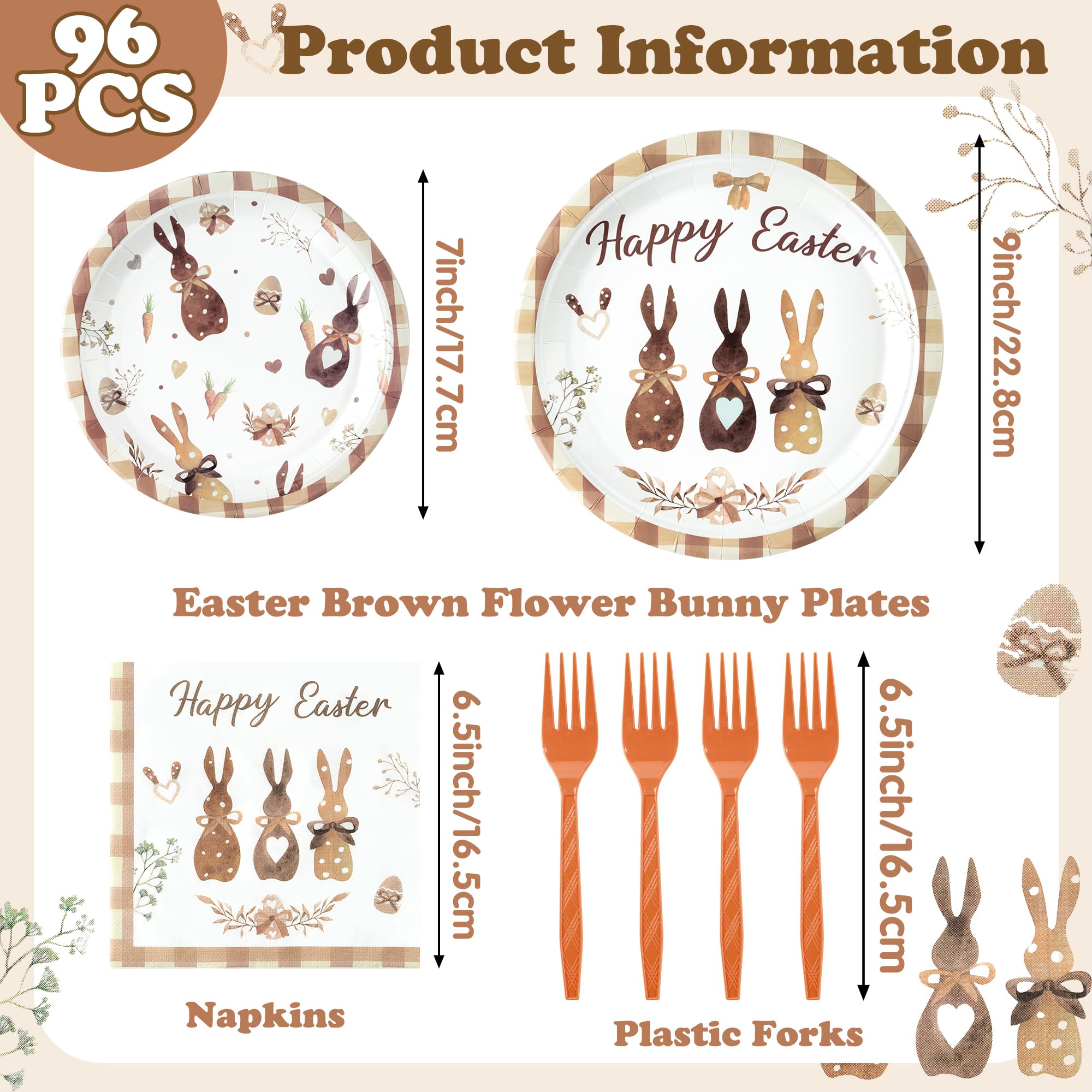 Custom Disposable Plates Supplier - Easter Bunny Party Tableware Set - Image 4