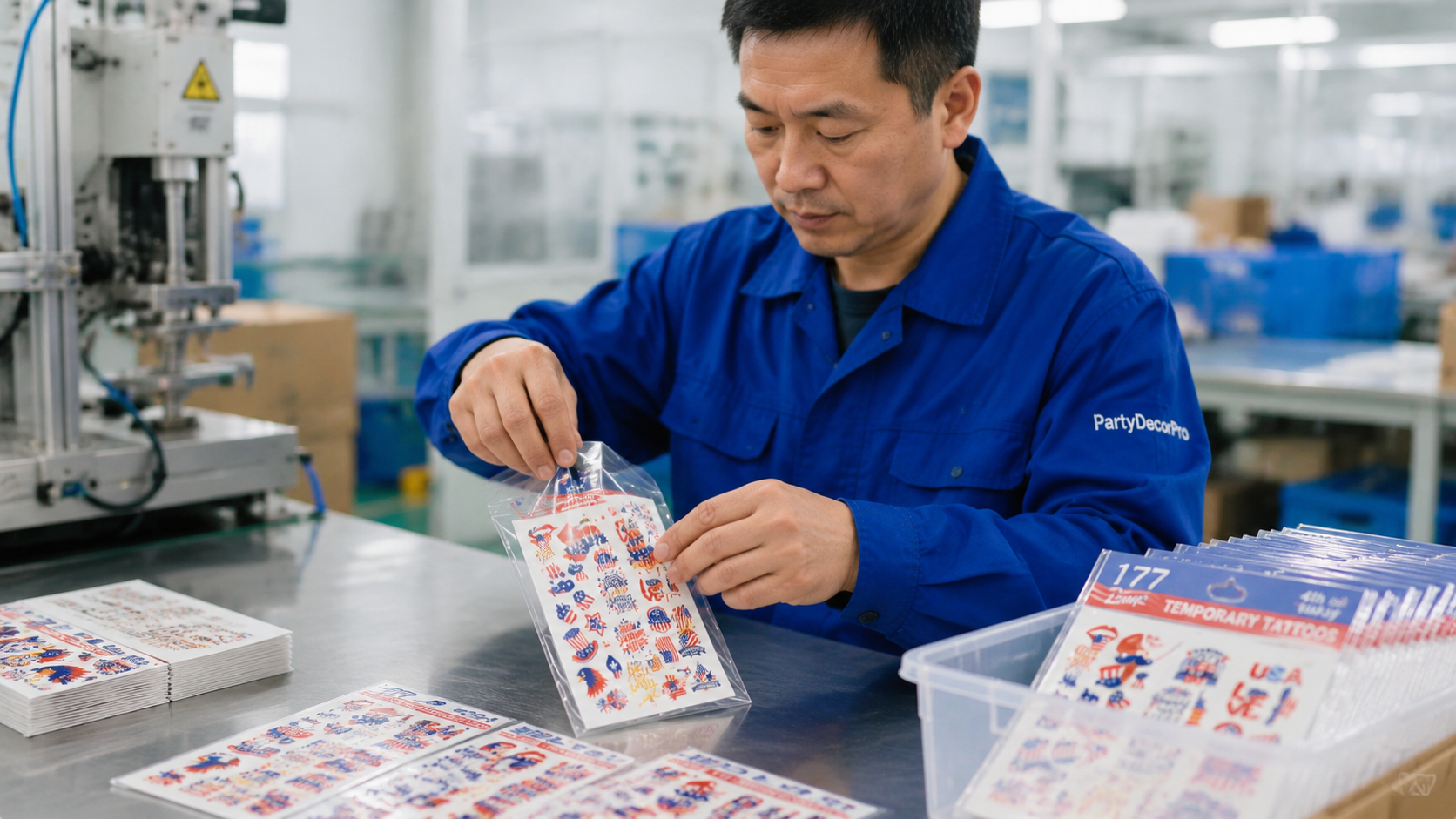 july 4th temporary tattoos Manufacturing Process 