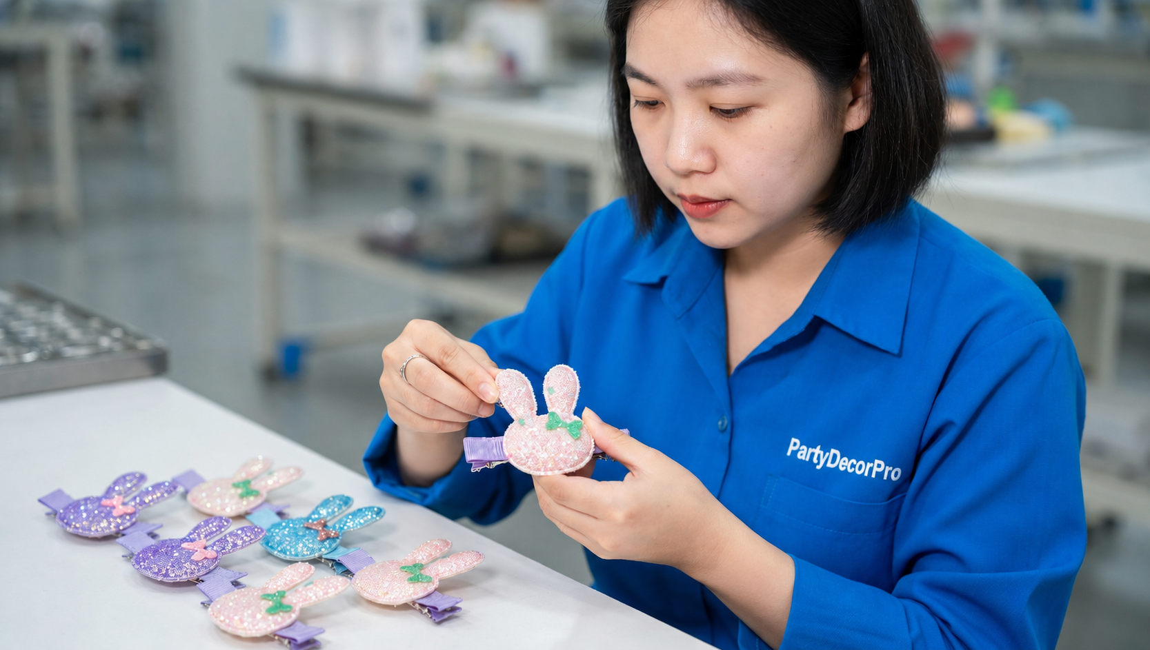 bling hair clips Manufacturing Process 