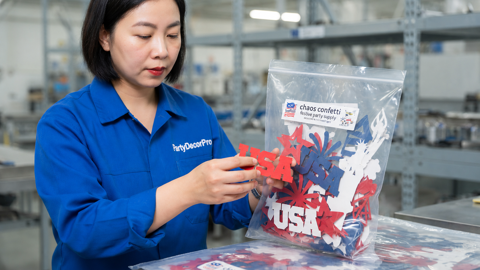 chaos confetti Manufacturing Process