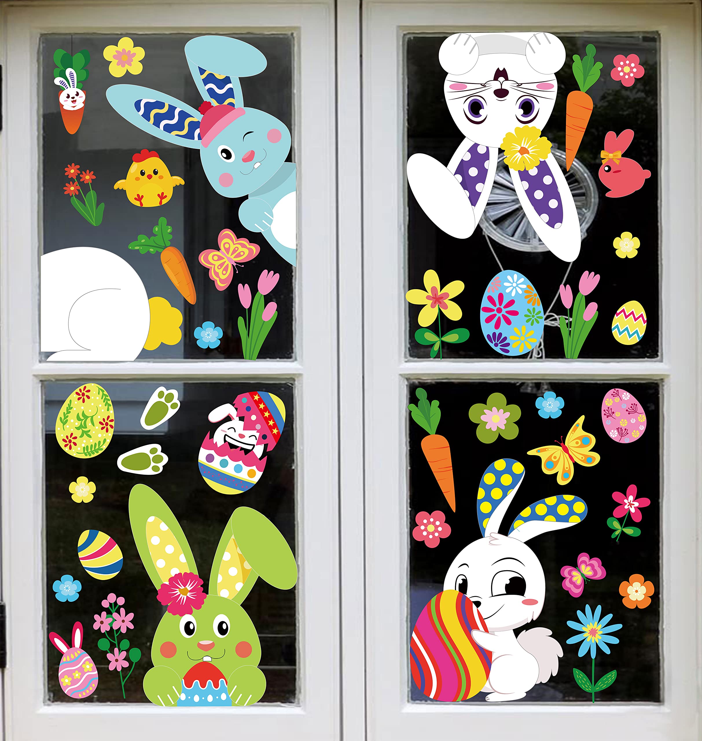 Wholesale Static Clings Producer - Easter Bunny Window Clings Decorations