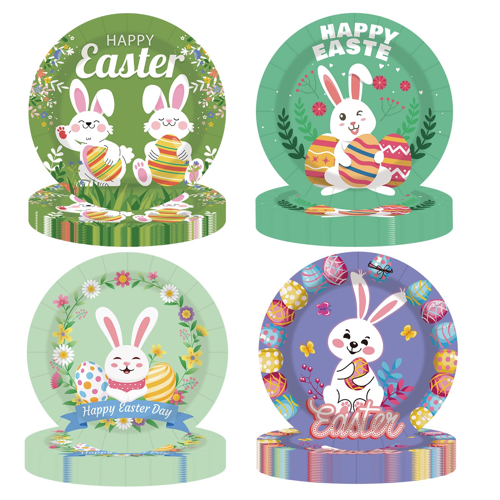 Custom Paper Plates - Easter Bunny Disposable Party Plates