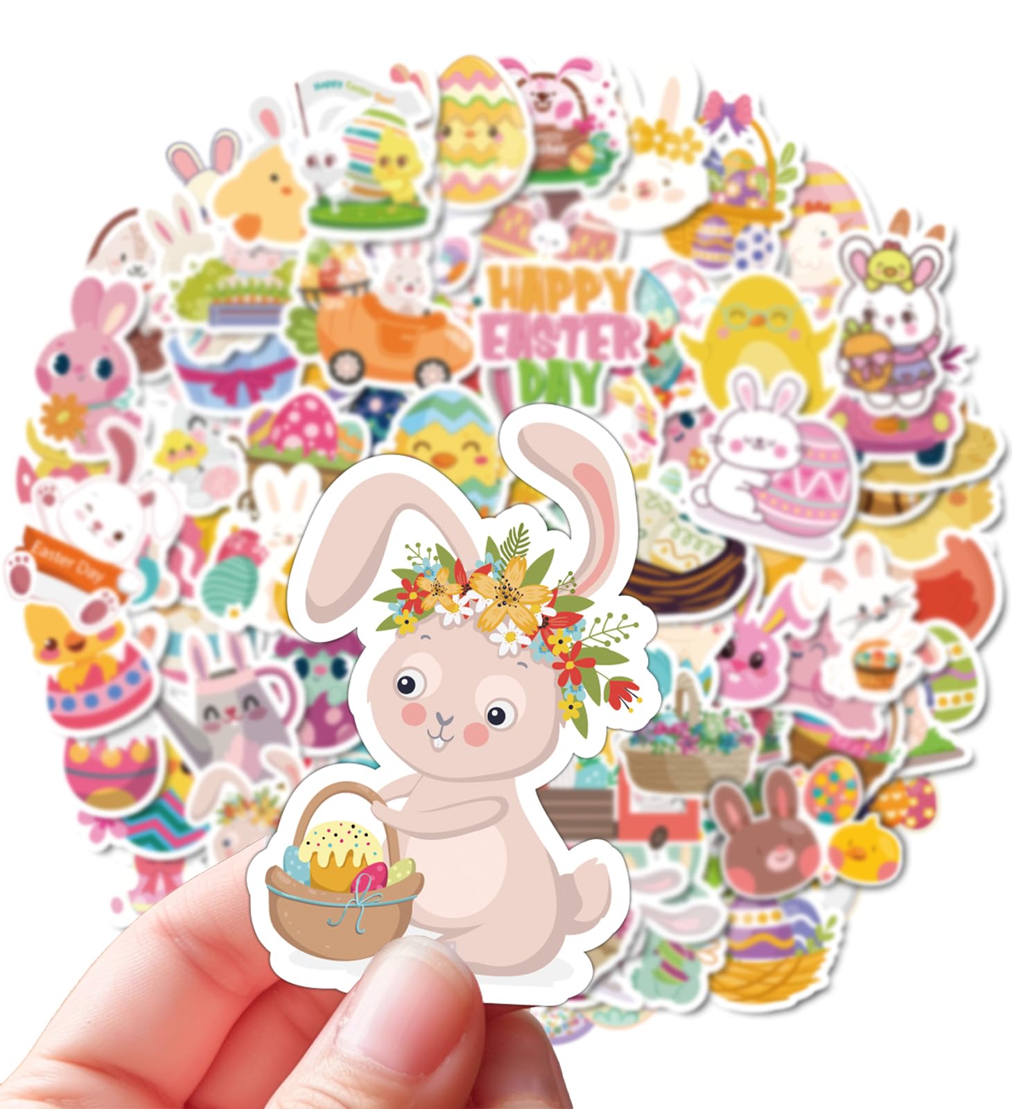 Sticker Factory - Waterproof Easter Bunny & Egg Stickers for Kids Crafts - Image 3
