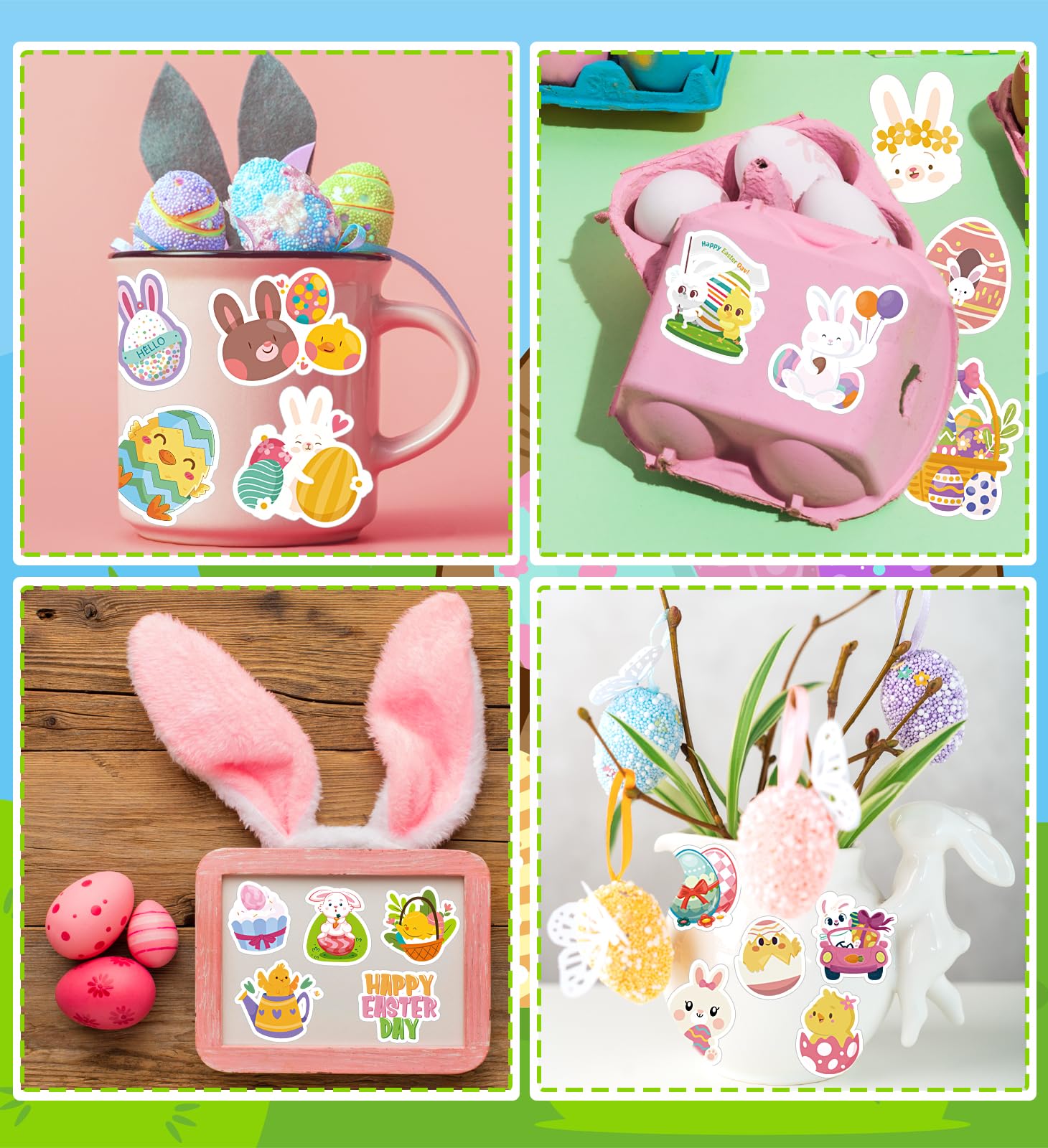 Sticker Factory - Waterproof Easter Bunny & Egg Stickers for Kids Crafts - Image 5
