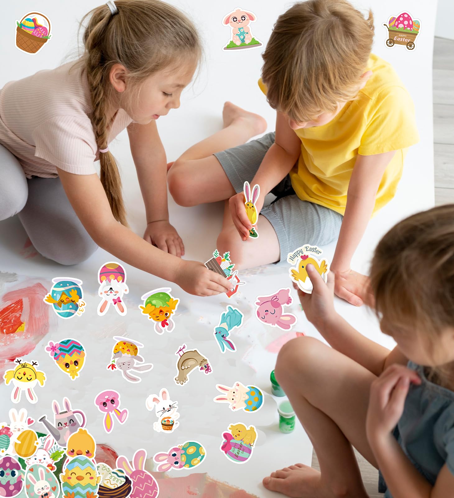 Sticker Factory - Waterproof Easter Bunny & Egg Stickers for Kids Crafts - Image 6