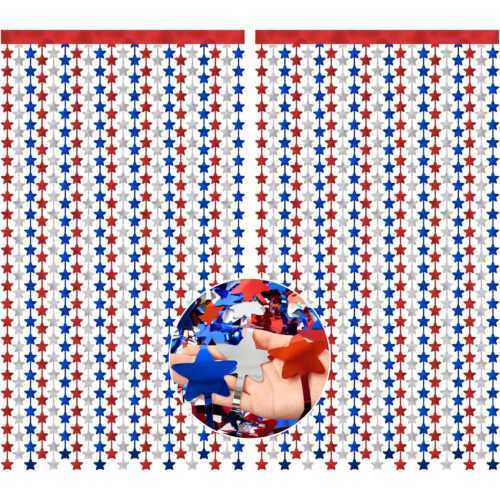 This Fringe Curtains For Party is made of high-quality metallic foil with unique star fringe design, alternating red, white and blue colors, shiny, durable and easy to install, perfect for parties and celebrations. We can customize any specified shape, size, color combination and logo according to your needs to provide exclusive decoration solutions for B2B clients.