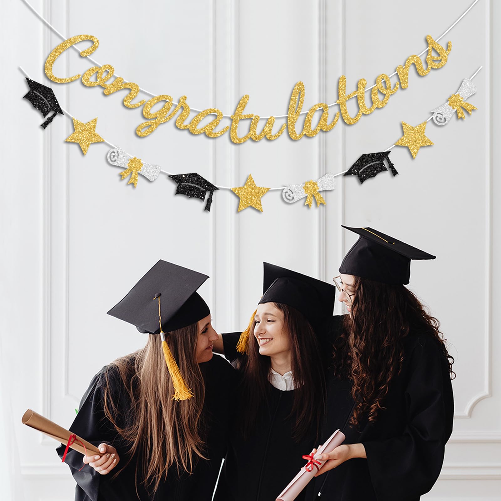 B2B Custom Graduation Banner - Class of 2026 Glitter Prestrung Decor - Image 4