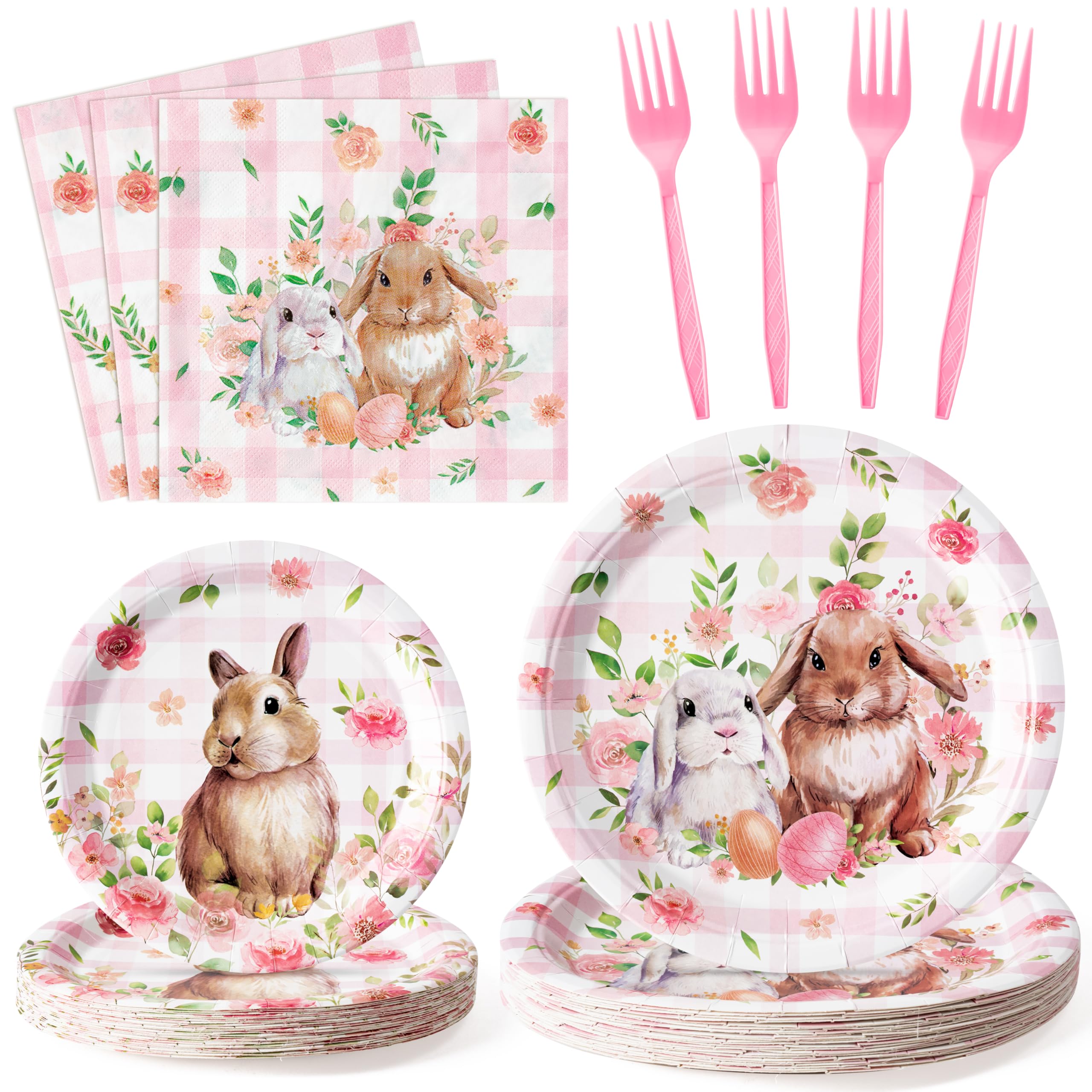 Custom Disposable Plates Supplier - Easter Bunny Party Tableware Set - Image 3