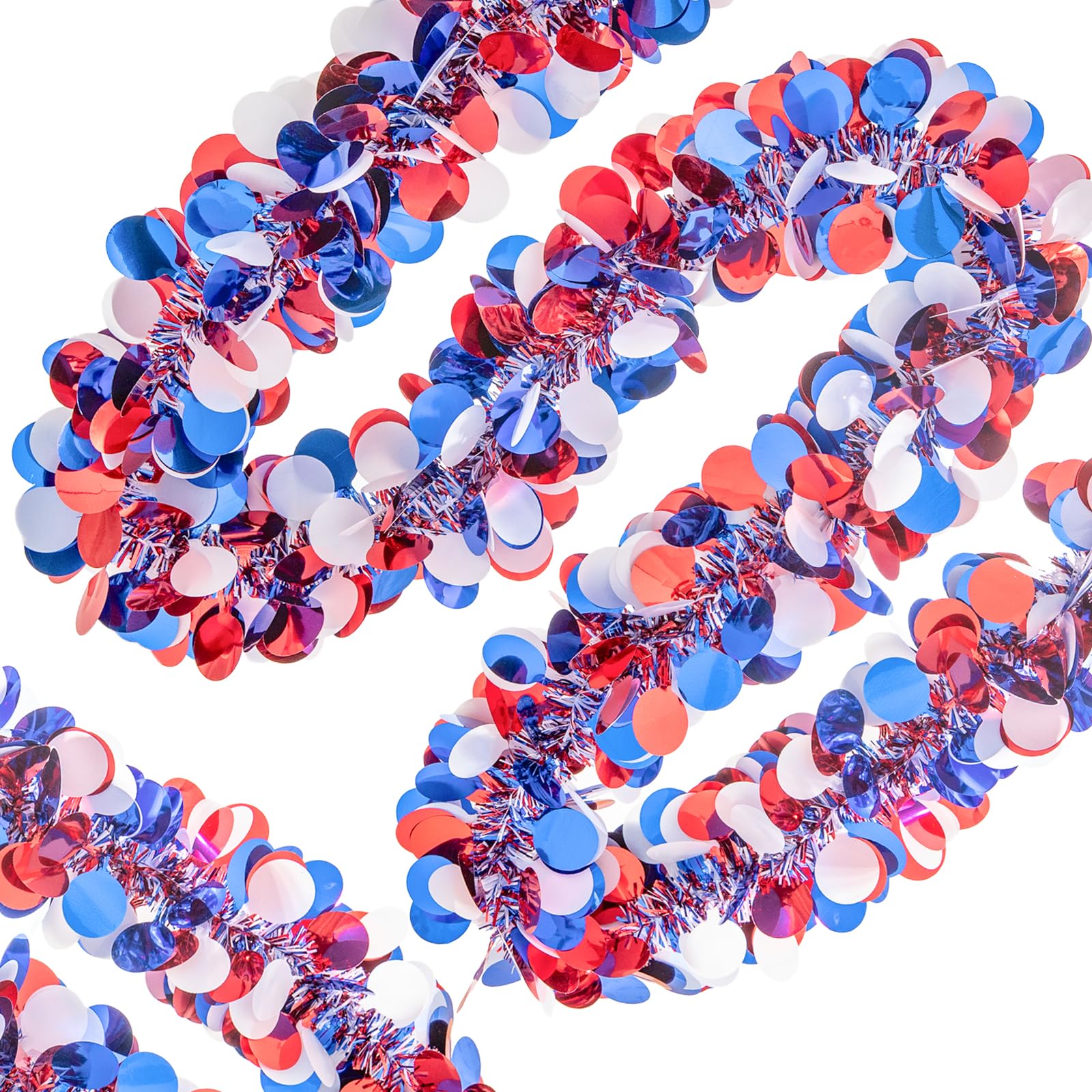 Patriotic Tinsel Garland Manufacturer - Metallic Foil Twist for Independence Day Decor