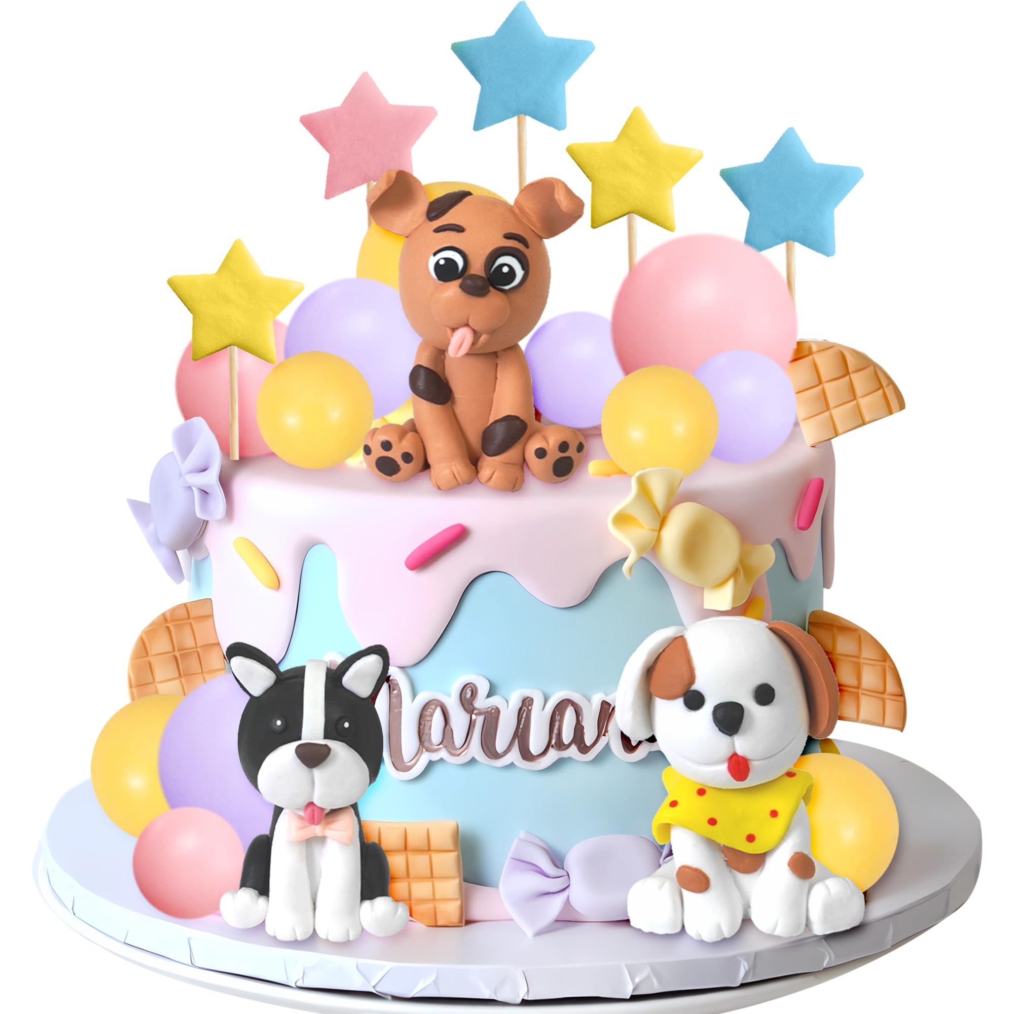 Cake Topper Manufacturer Custom Puppy Dog Clay Figurines Set
