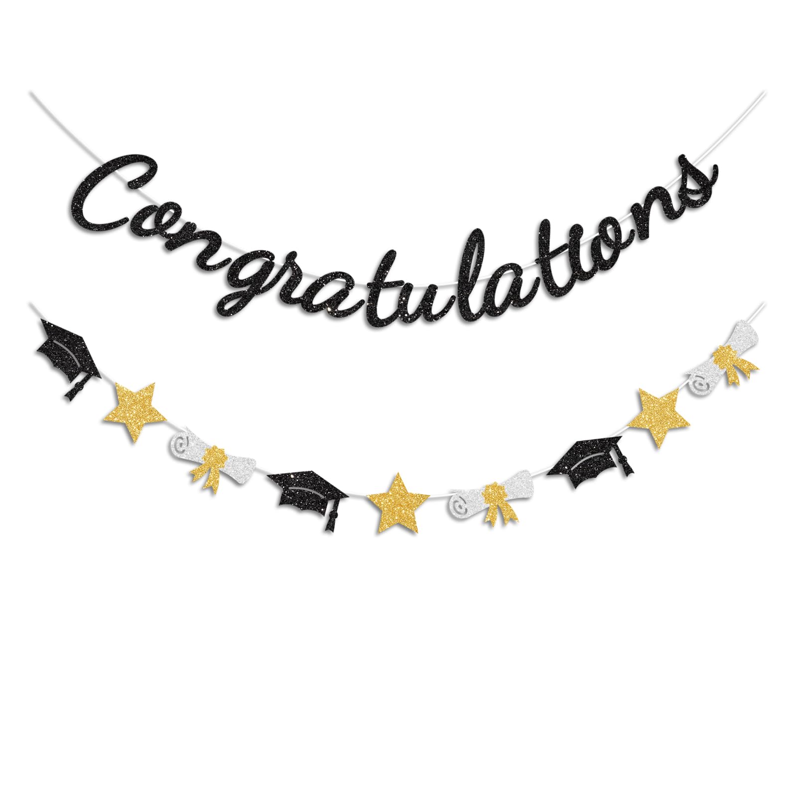 B2B Custom Graduation Banner - Class of 2026 Glitter Prestrung Decor - Image 3