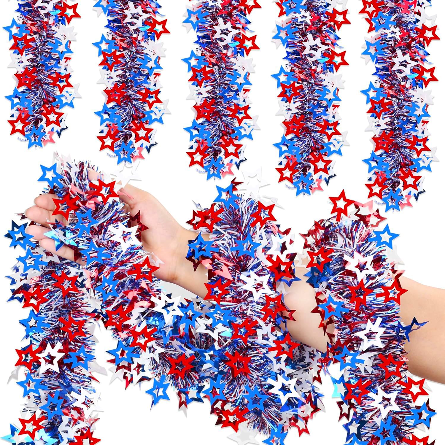 Tinsel Garland Manufacturer - Patriotic 4th of July Holiday Hanging Streamers
