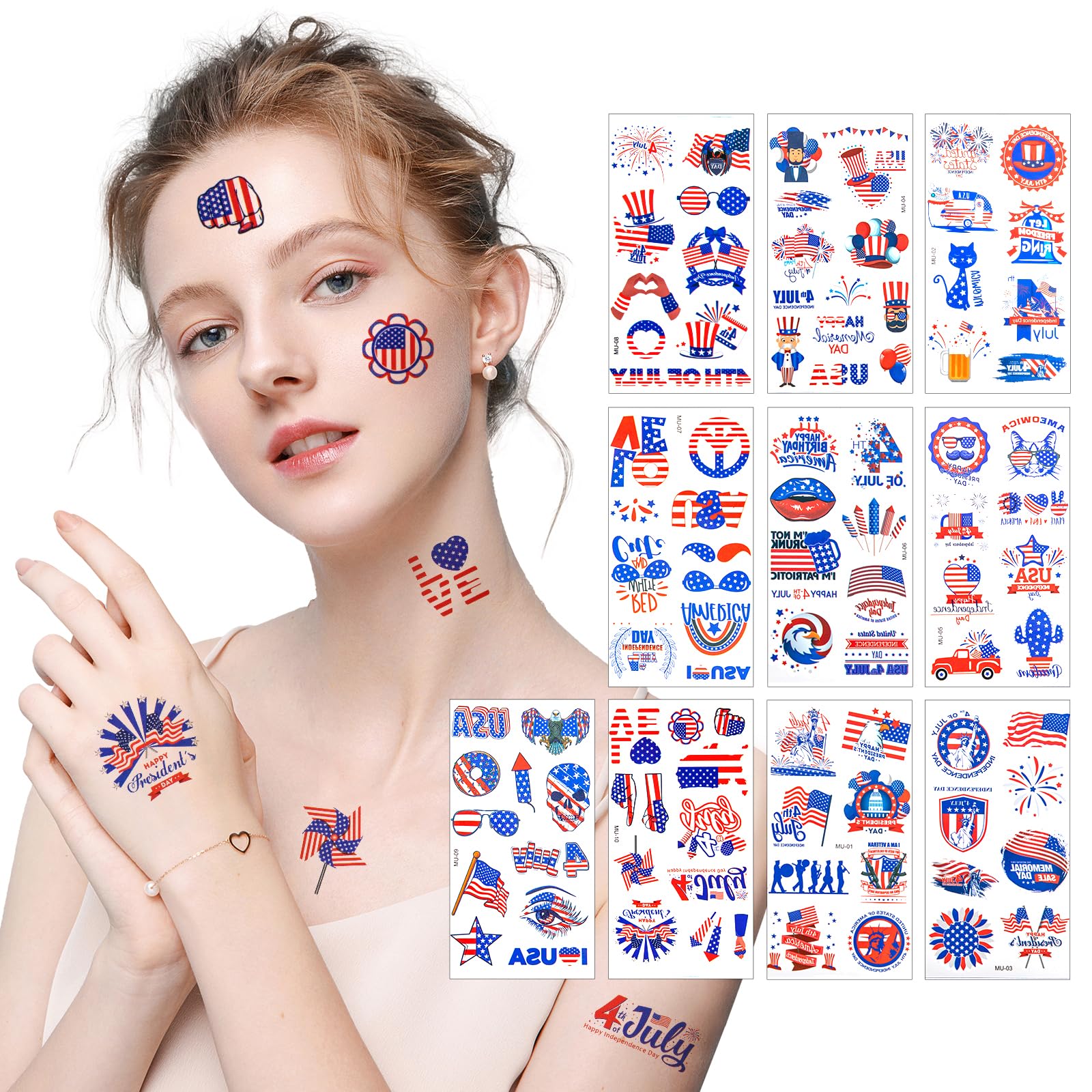 Temporary Tattoos Fourth Of July