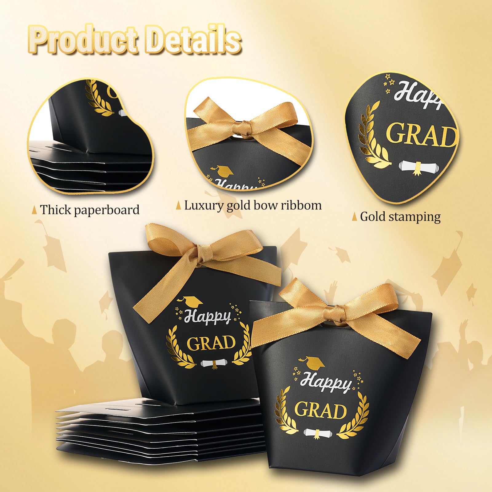 OEM Custom Graduation Cap Gift Boxes for Class of 2026 Party Favors - Image 4