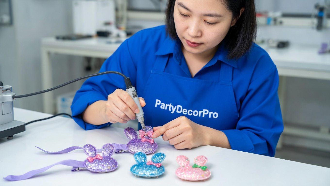 bling hair clips Manufacturing Process 