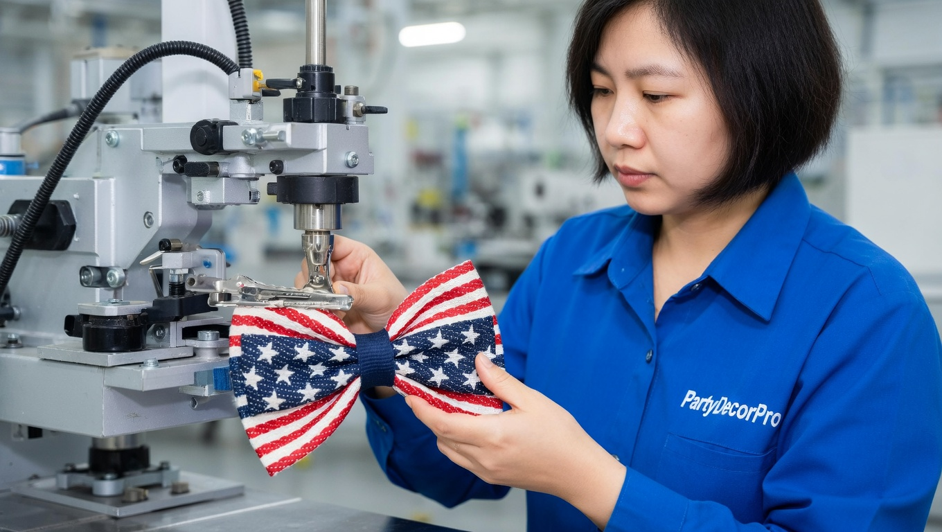 blue bow hair clip Manufacturing Process