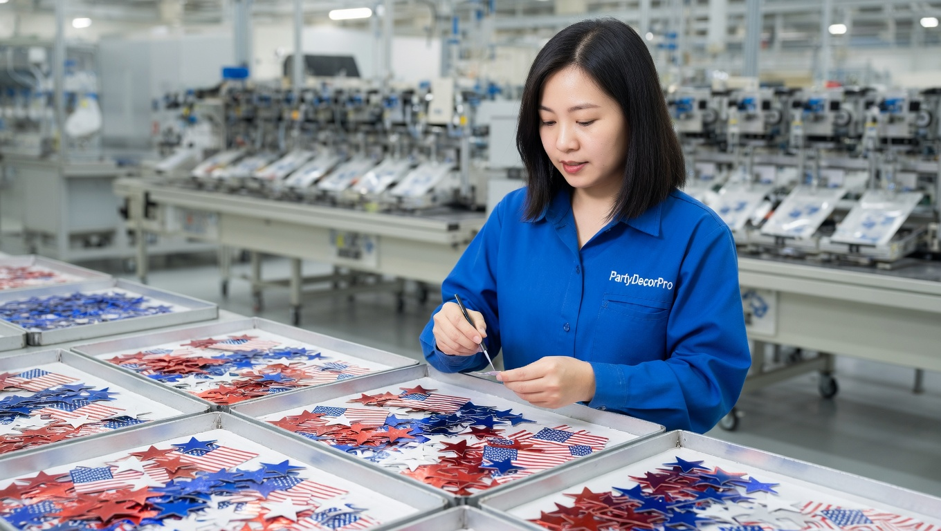 blue confetti Manufacturing Process