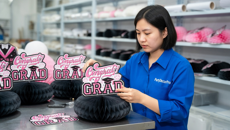 graduation table decor Manufacturing Process 
