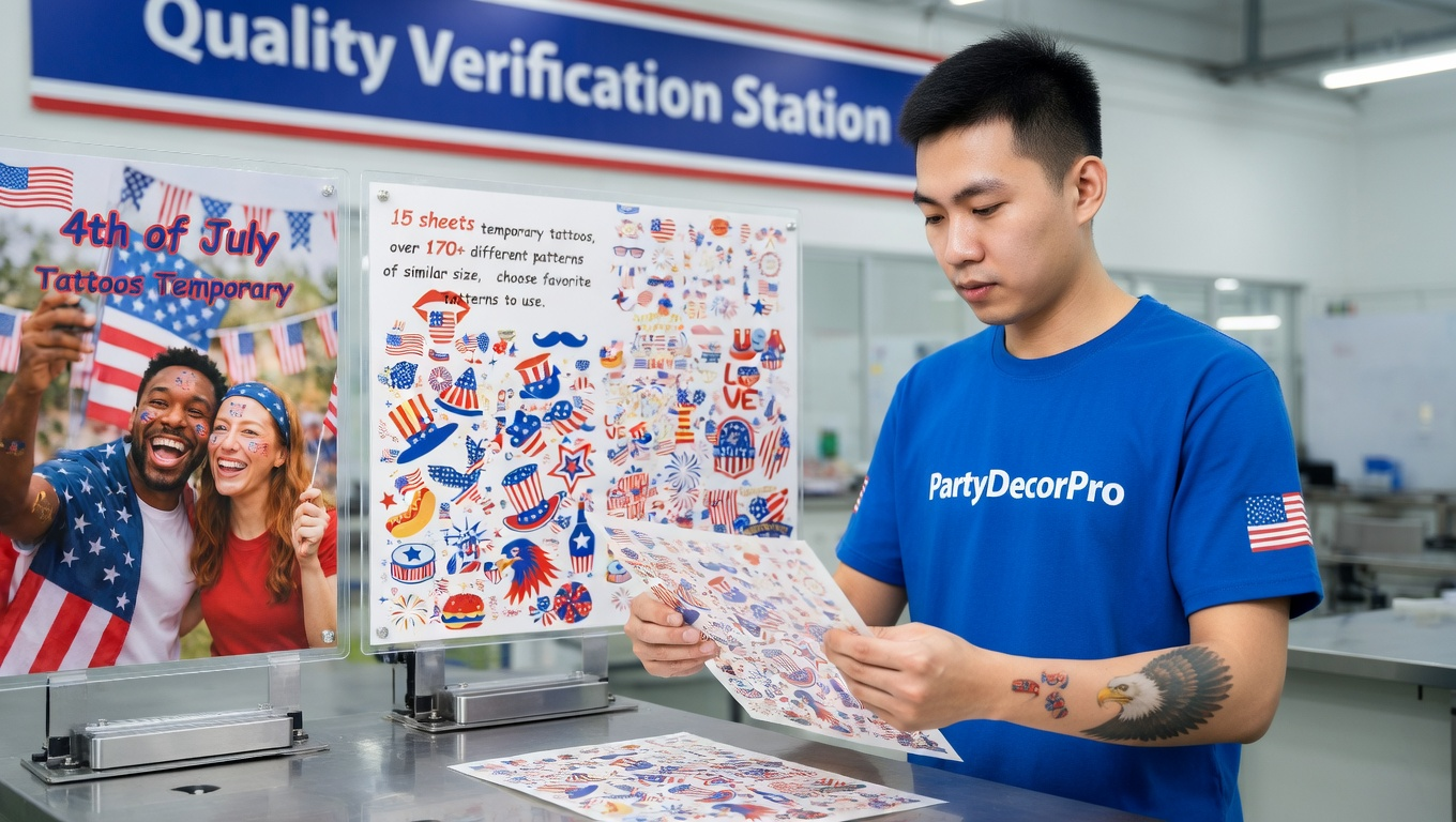 july 4th temporary tattoos Manufacturing Process 