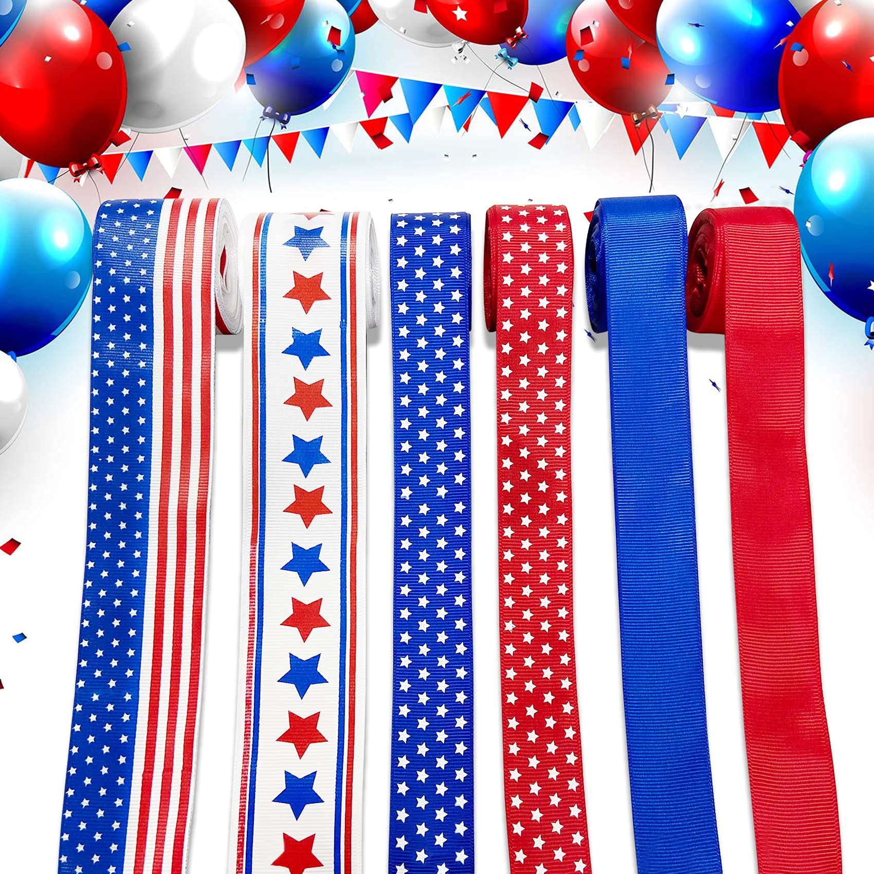 Ribbon Manufacturer Bulk - Wired Patriotic Independence Day Ribbon for Wreath & Bow