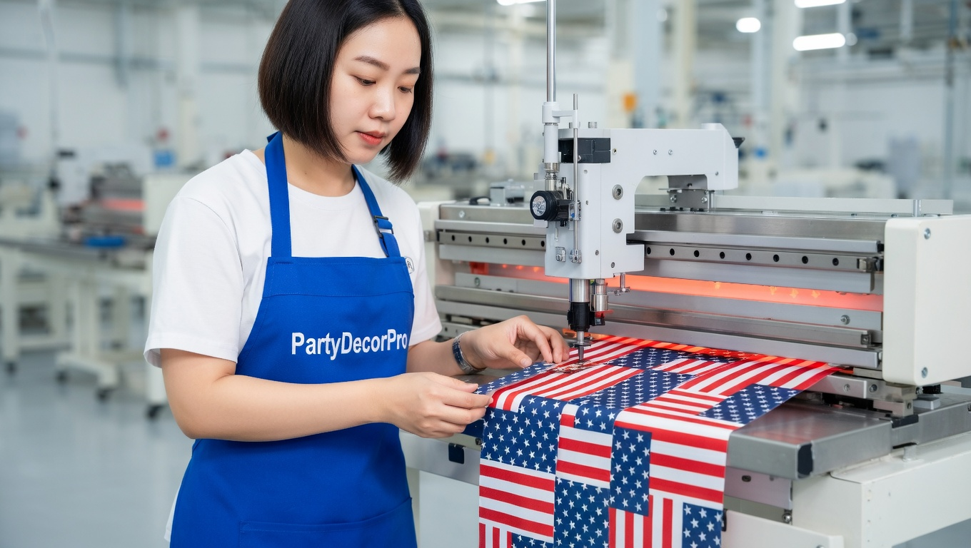 white and blue headband Manufacturing Process 