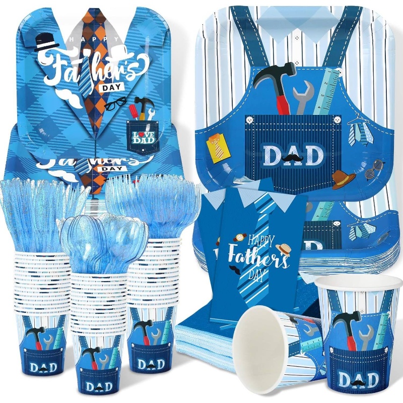 Wholesale Party Tableware - Father's Day Dad-Themed Disposable Set