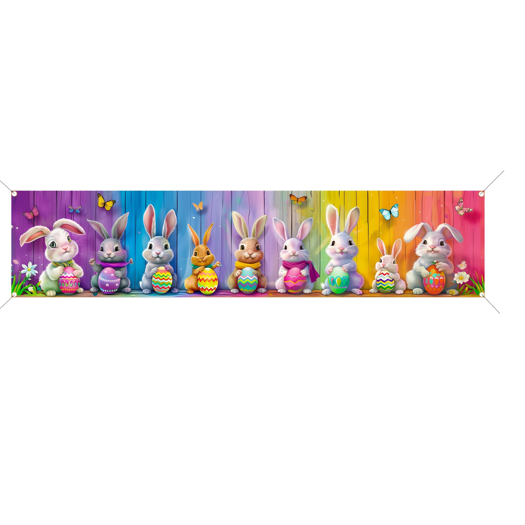 Wholesale Banner Manufacturer - Easter Bunny Party Wall Banner