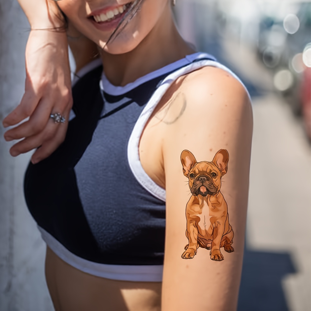 Custom Temporary Tattoos Manufacturer - Waterproof Bulldog Dog Stickers for Parties - Image 2