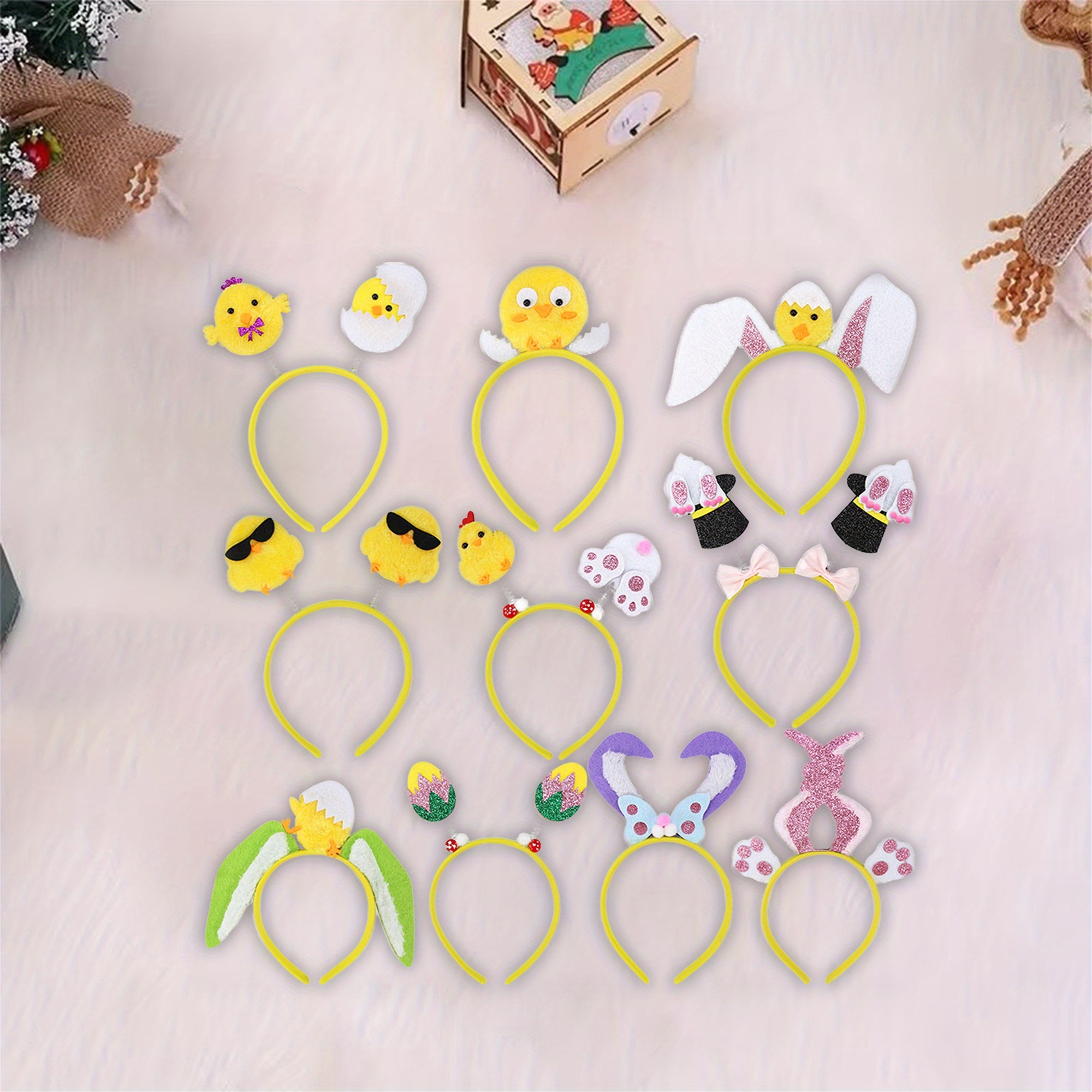 Custom Hair Hoops Supplier - Easter Rabbit Chick Headbands - Image 2