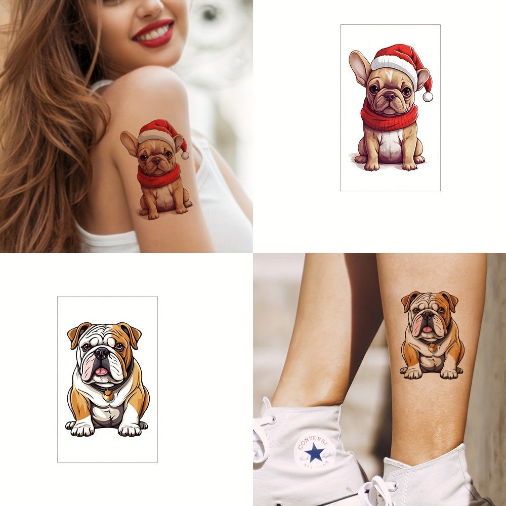 Custom Temporary Tattoos Manufacturer - Waterproof Bulldog Dog Stickers for Parties - Image 4