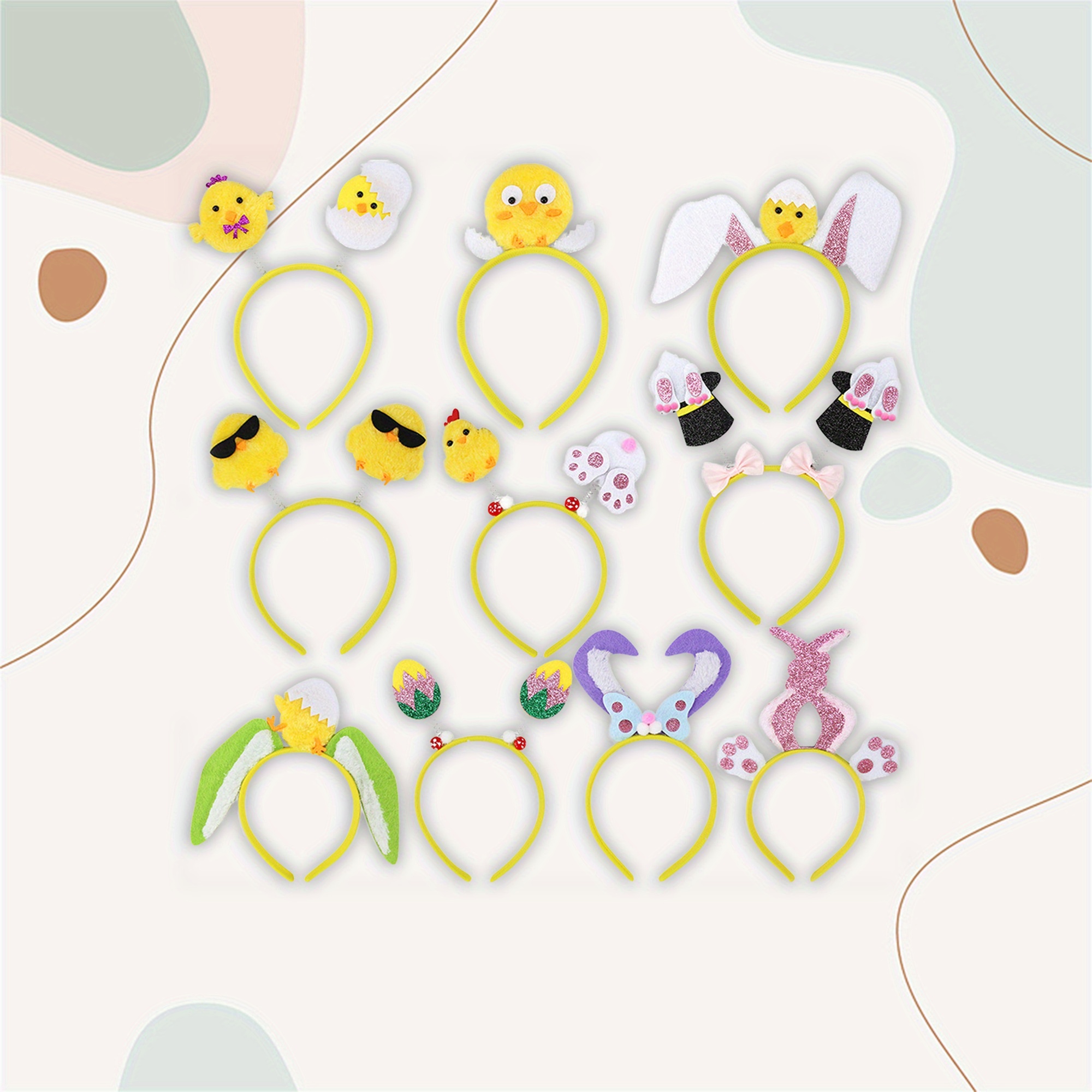 Custom Hair Hoops Supplier - Easter Rabbit Chick Headbands - Image 4
