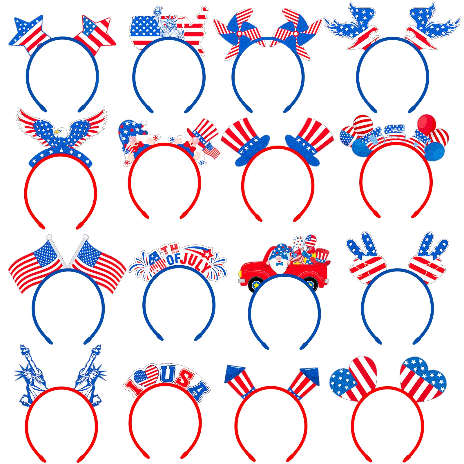Headband Wholesale - Patriotic 4th of July Headband Felt Party Favors