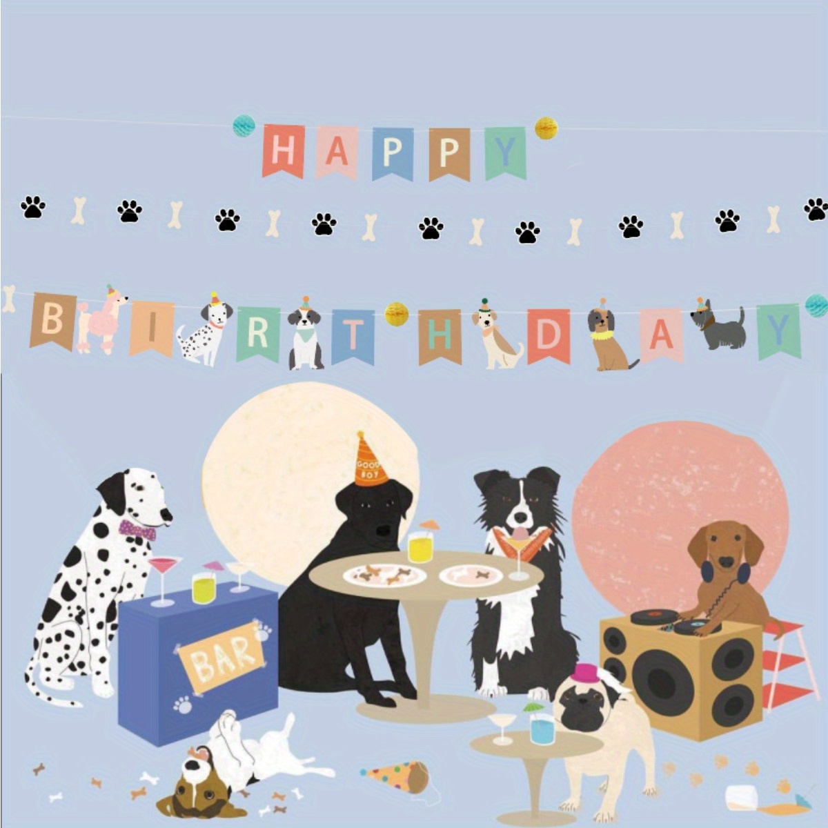 OEM Dog Birthday Banner Wholesale Supplier - Cute Puppy Happy Birthday Party Garland - Image 7