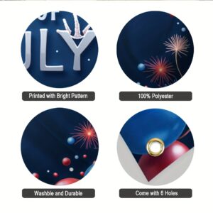 Party Banner Wholesale - Patriotic 4th of July Backdrop with Fireworks-9