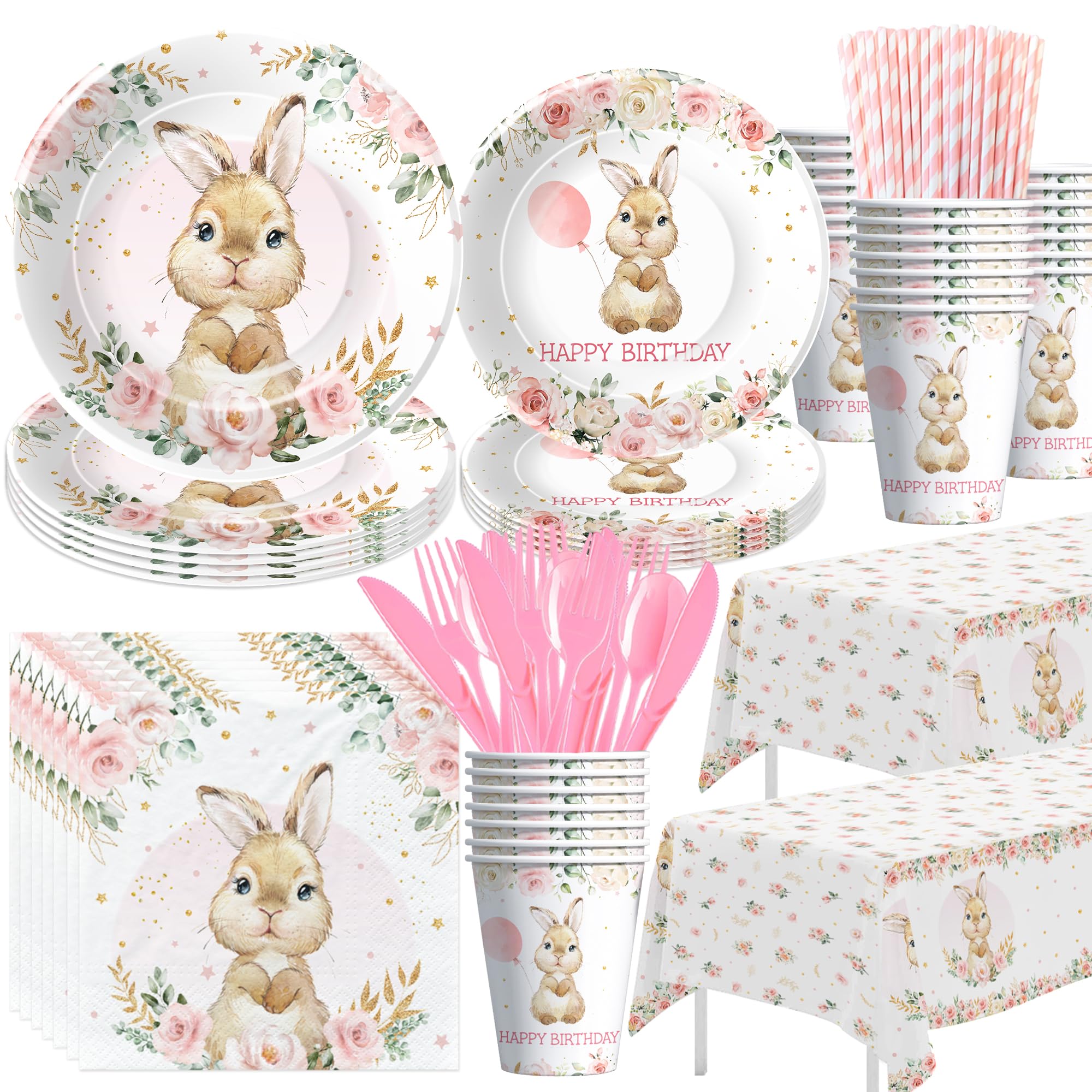 Disposable Tableware Manufacturer - Easter Bunny Birthday Party Set