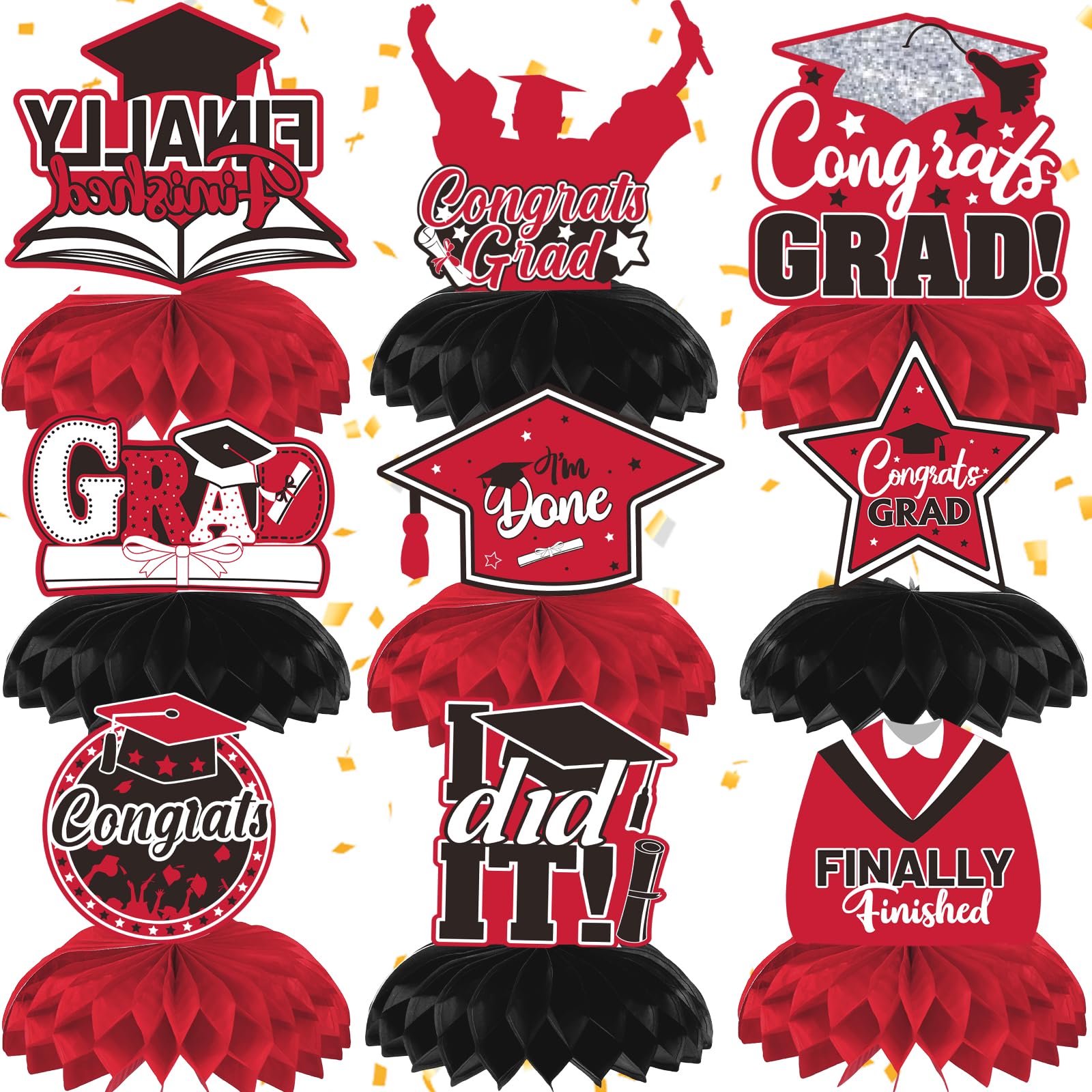 B2B Wholesale Graduation Centerpieces: Honeycomb Table Decor for Festive Parties