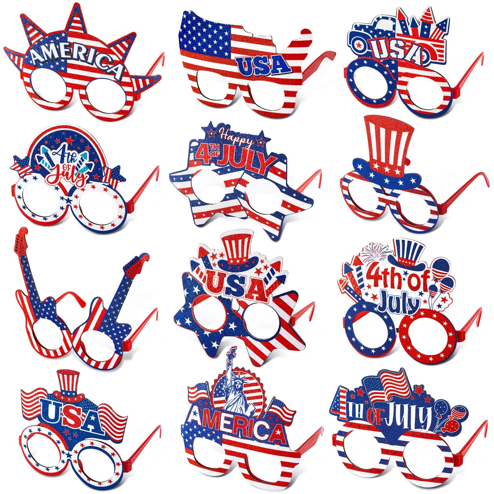 Custom Novelty Eyewear Supplier - 4th of July Patriotic Party Sunglasses