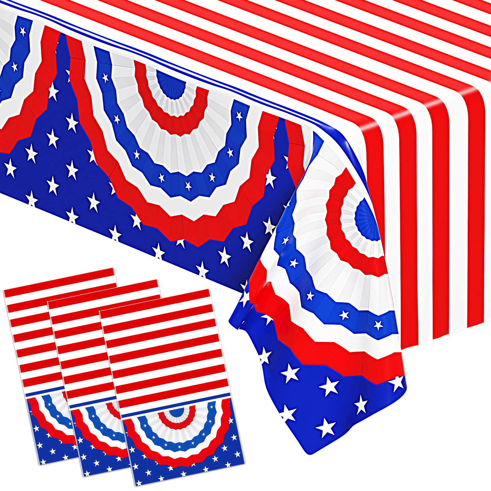 Wholesale Tablecloths - Patriotic Disposable 4th of July Table Covers