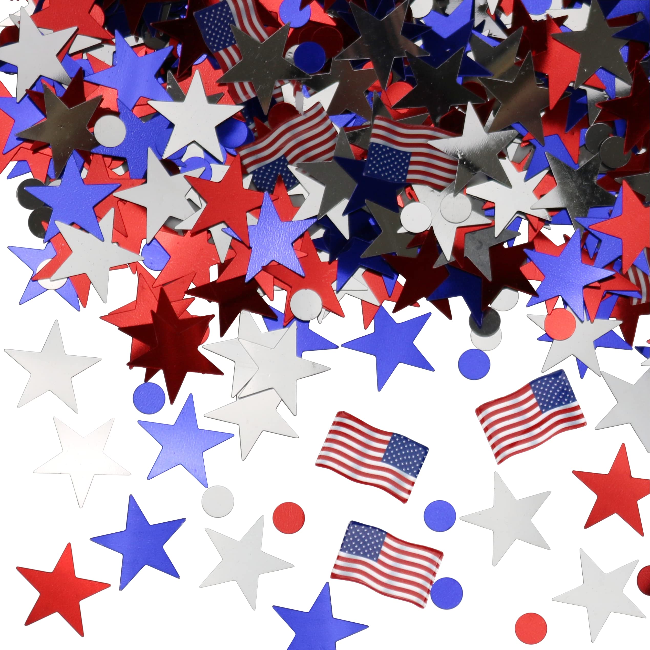 Custom Confetti Manufacturer - Patriotic Foil Confetti for 4th of July Events
