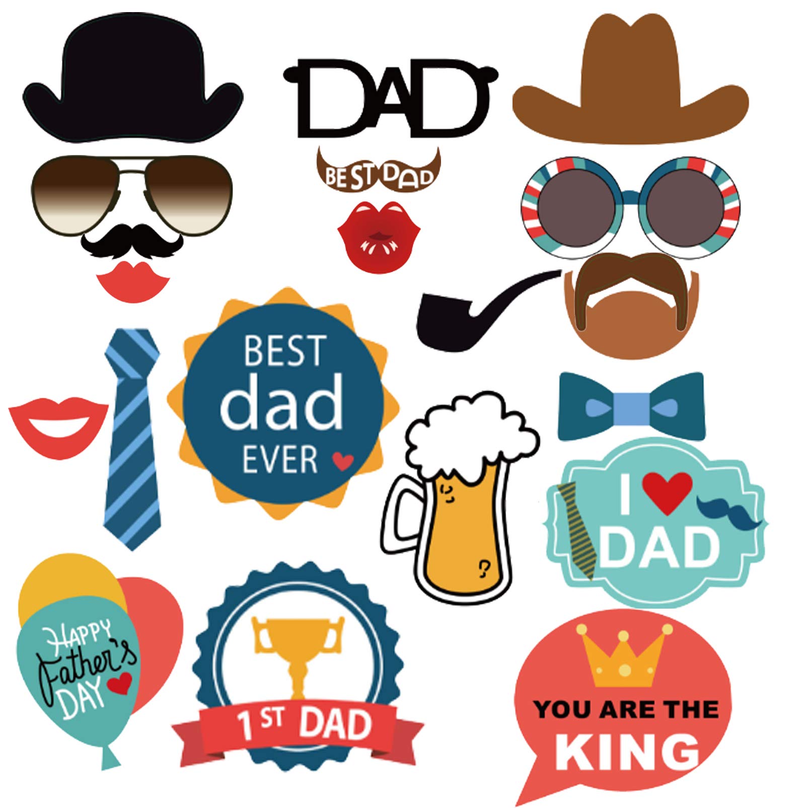 Custom Photo Booth Props Supplier - Father's Day Funny Dad Selfie Props