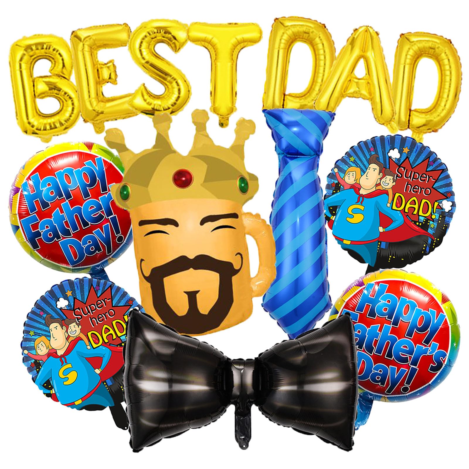 Foil Balloon Factory - Father's Day Super Dad Hero Balloons Set
