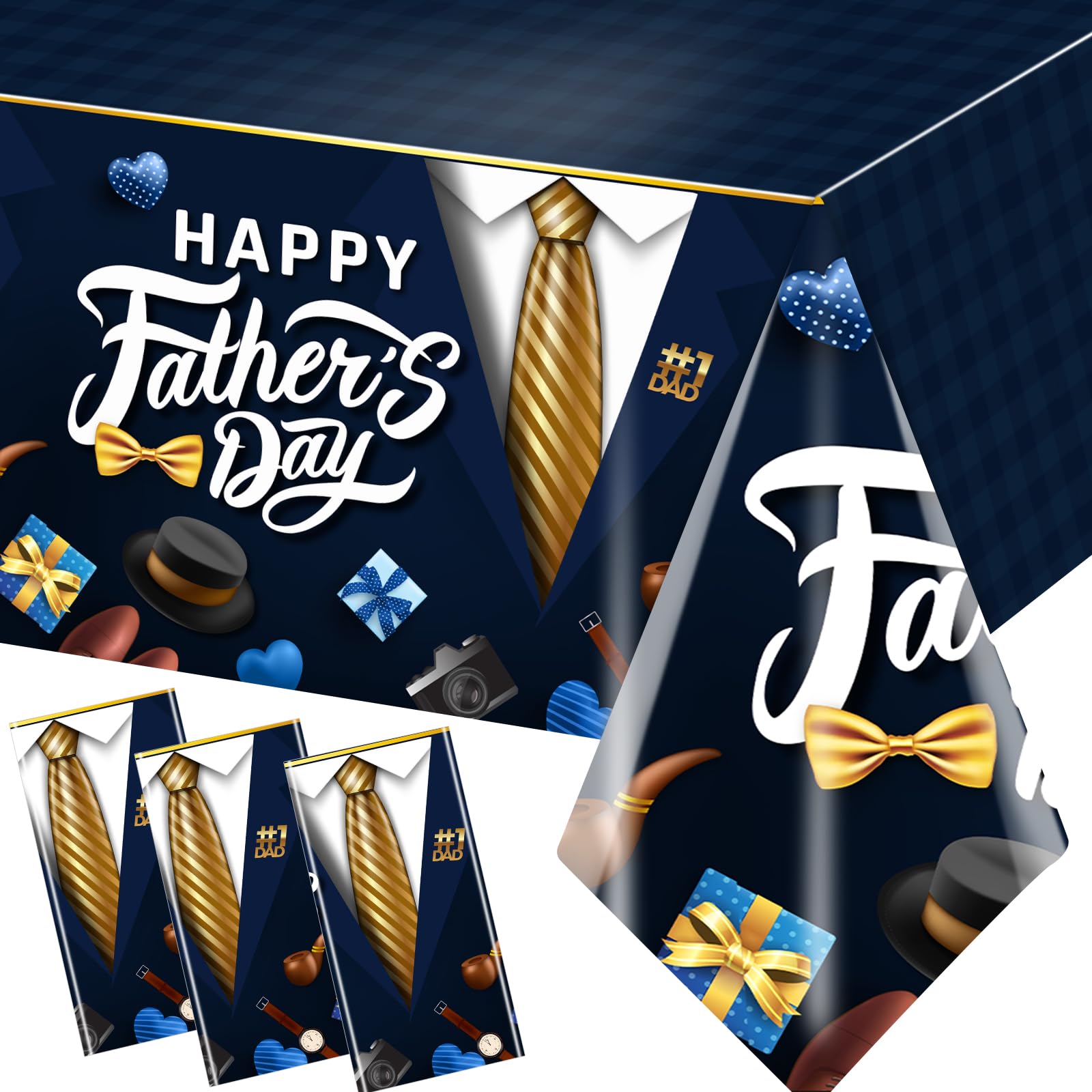 Plastic Tablecloth Manufacturer - Happy Father's Day Disposable Table Cover