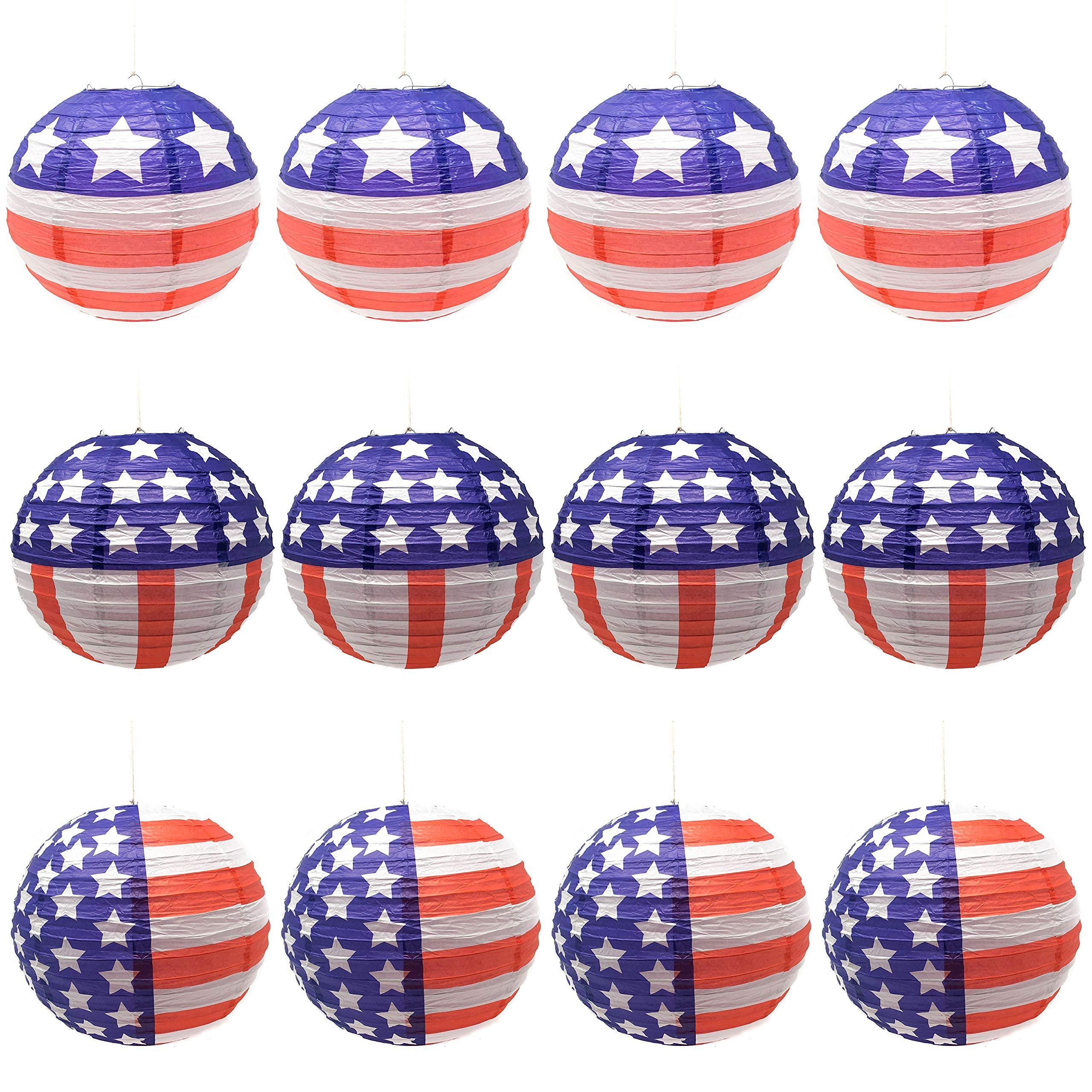 Paper Lantern Manufacturer - Patriotic Flag Hanging Lanterns for 4th of July - Image 3